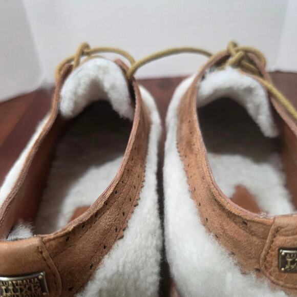 Australia Luxe Collective Suede And Sherling Tan and White Platform Oxford Sz 7 - Picture 8 of 16